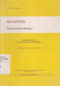 Image of Ad Gentes (Kepada Semua Bangsa)