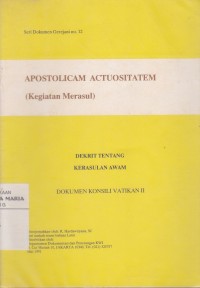 Image of Apostolicam Actuositatem (Kegiatan Merasul)