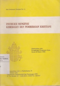 Image of Instruksi Mengenai Kebebasan dan Pembebasan Kristiani