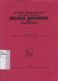 Kamus Pemakaian (Collocational Dictionary) Inggris Indonesia dalam Sosiologi