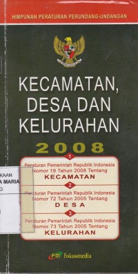 Image of Kecamatan, Desa dan Kelurahan 2008