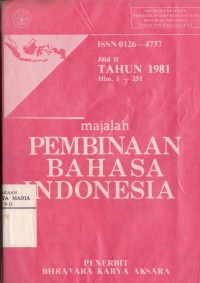 Image of Majalah Pembinaan Bahasa Indonesia Jilid II Tahun 1981 Hlm. 1 - 251