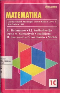 Image of Matematika untuk Sekolah Menengah Umum Kelas 1 Caturwulan 3 Kurikulum 1994 1C