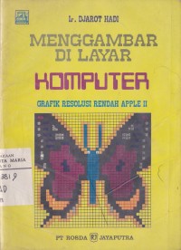 Image of Menggambar di Layar Komputer Grafik Resolusi Rendah Apple II