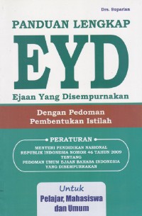 Image of Panduan lengkap EYD Ejaan Yang disempurnakan dengan pedoman pembentukan istilah
