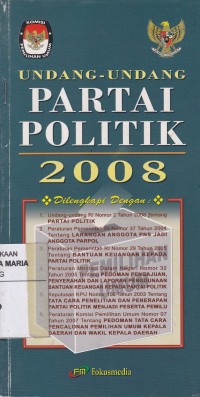 Image of Undang-undang Partai Politik 2008
