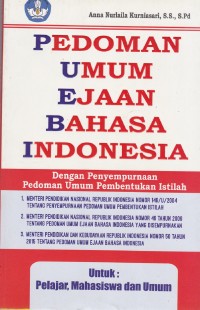 Image of Pedoman umum ejaan bahasa indonesia dengan penyempurnaan pedoman umum pembentukan istilah