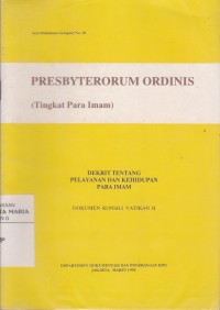 Image of Presbyterorum Ordinis Tingkat Para Imam)