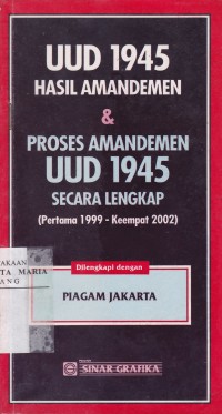 Image of UUD 1945 Hasil Amandemen & Proses Amandemen UUD 1945 Secara Lengkapkap