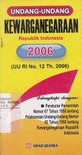 Undang-undang Kewarganegaraan Republik Indonesia 2006