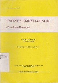 Image of Unitatis Redintegratio (Pemulihan Kesatuan)