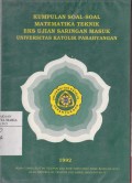 Kumpulan Soal-soal Matematika Teknik Ex Ujian Saringan Masuk Universitas Katolik Parahyangan 1992