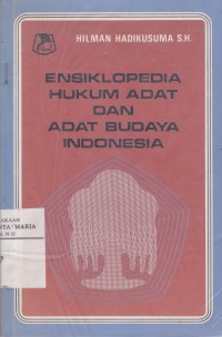 Image of Ensiklopedia Hukum Adat dan Adat Budaya Indonesia