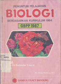 Penuntun Pelajaran Biologiuntuk SMA Kelas IIA1 Semeter 3 dan 4