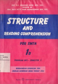 Image of Structure and Reading Comprehension For SMTA 1B Program Inti - Semester2