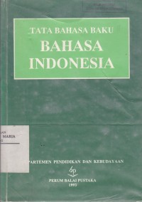 Image of Tata Bahasa Baku Bahasa Indonesia Edisi I