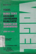 Buku Teks Analisis Anorganik Kualitatif Makro dan Memimikro Bagian II