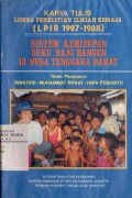 Sistem Kehidupan Suku Bajo Bangun di Nusa Tenggara Barat: Karya Tulis Lomba Penelitian Ilmiah Remaja (LPIR 1987-1988)