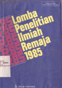 Image of Lomba Penelitian Ilmiah Remaja 1985