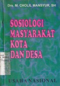 Sosiologi Masyarakat Kota dan Desa